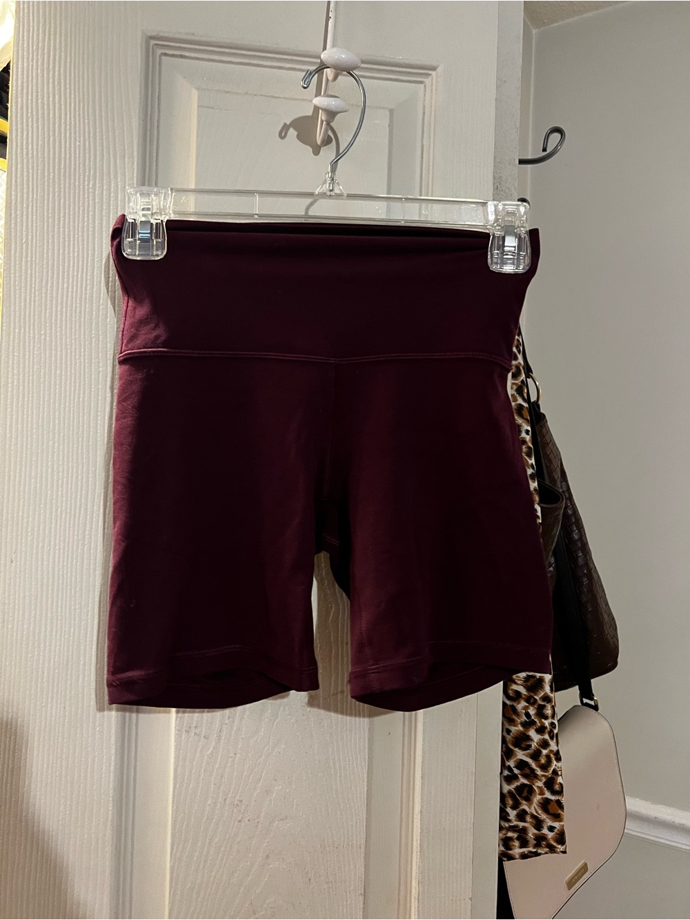 lululemon athletica High-Rise Maroon Bike Shorts